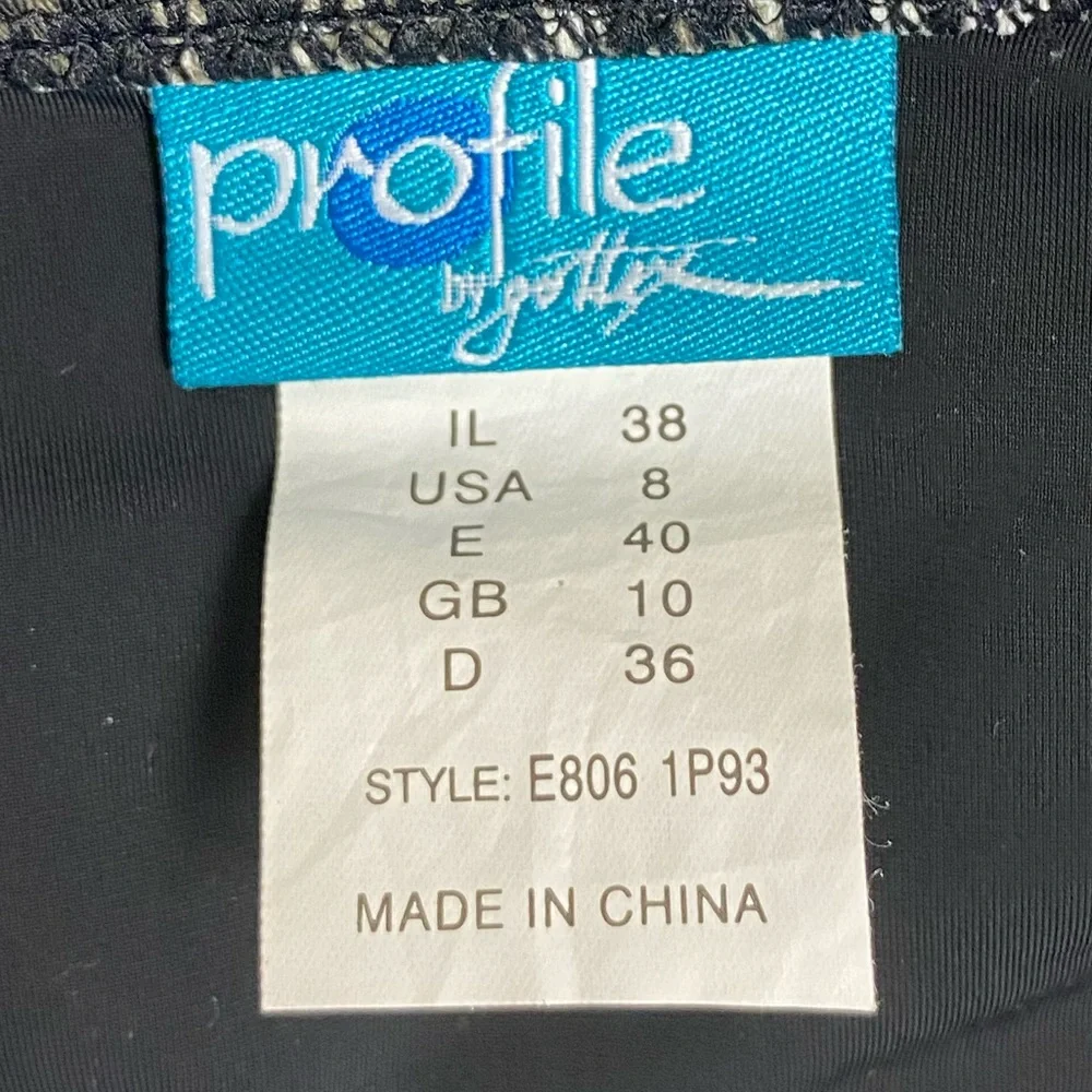 Profile by Gottex Size 8 Black/White Swim‎ Skirt